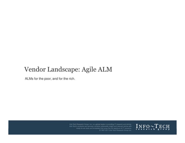 Agile ALM Tool Comparison