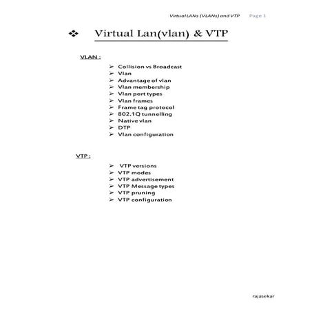 Vlan and vtp