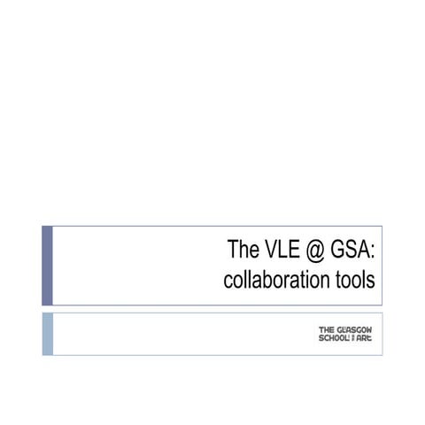 VLE collaboration tools