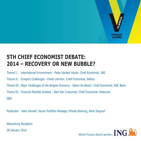 Vlerick Alumni: 5th Edition of the Vlerick Chief Economists Debate