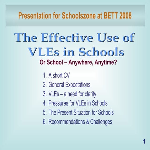VLEs in UK Schools