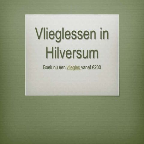 Vliegles boven het levendige Hilversum!