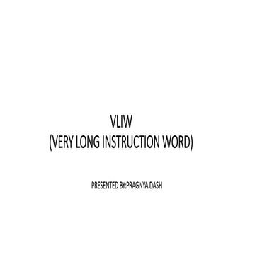 VLIW(Very Long Instruction Word)