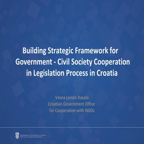 Building Strategic Framework for  Government - Civil Society Cooperation in L...