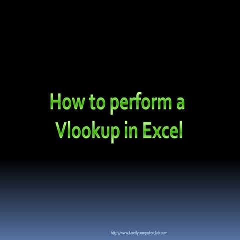 Vlookup In Excel | PPTX