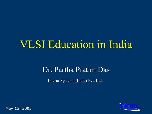 Vlsi Education In India