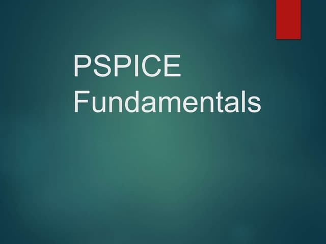 VLSI Introduction to PSPICE