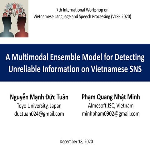 A Multimodal Ensemble Model for Detecting Unreliable Information on Vietnames...
