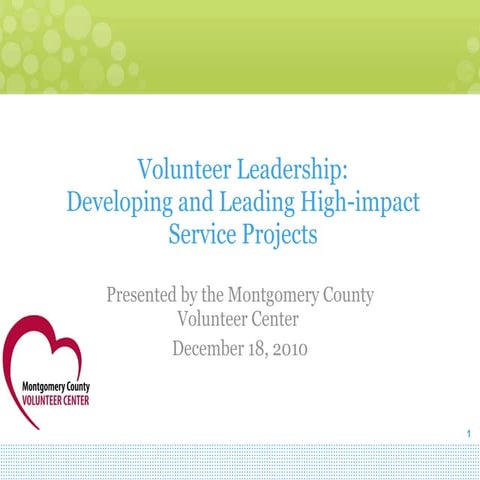 Volunteer Leader Workshop