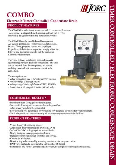 Válvula Dreno Automático JORC|