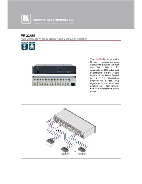 Distributeur HDMI 1x4 Kramer VM-4H2 4K - Carrefour des arts numériques