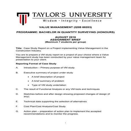 Assignment - Case Study Report