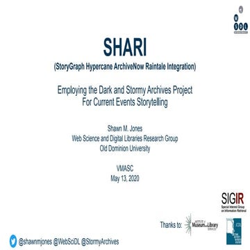 SHARI(StoryGraph Hypercane ArchiveNow Raintale Integration)