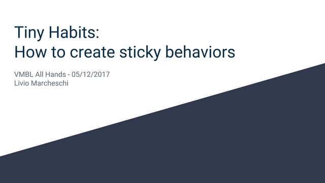 tiny habits - VMBL