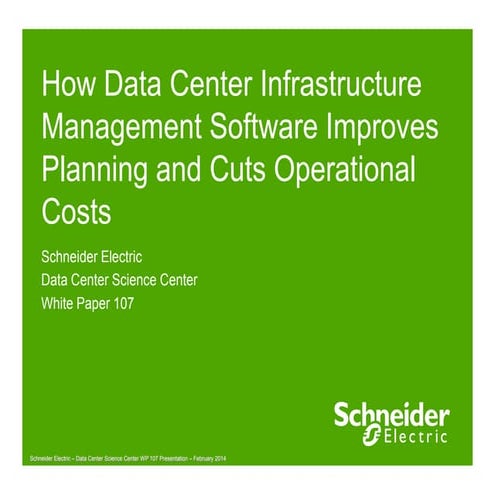 How Data Center Infrastructure Management Software Improves Planning and Cuts...