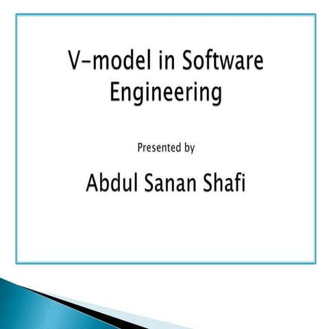 V model Over view (Software Engineering)