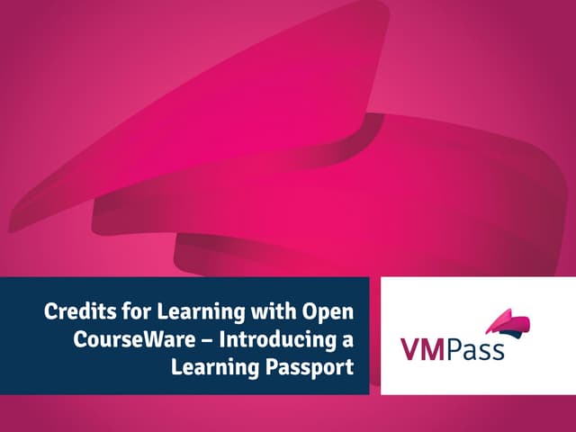 Credits for Learning with Open Cour...