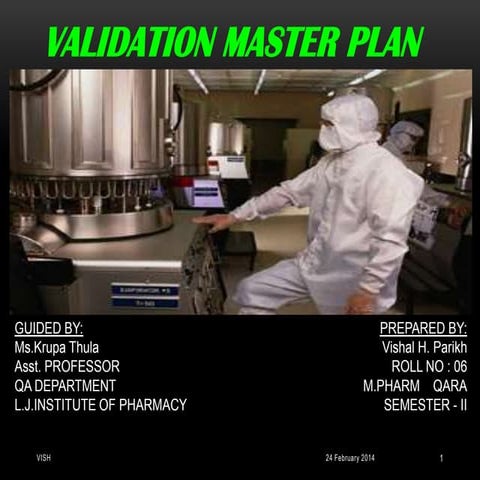 Vish- Validation Master Plan