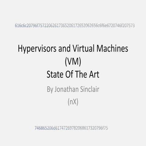 State of virtualisation -- 2012