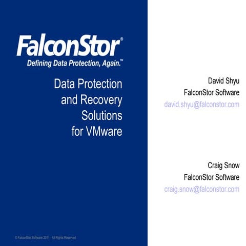Falconstor - How It Supports P2V Machine Recovery & Integrates with VMware SRM
