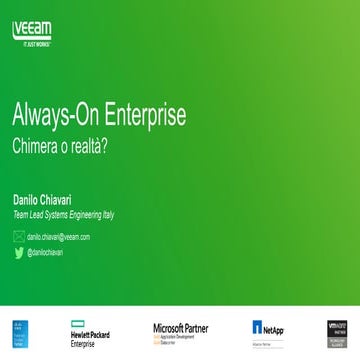 Veeam - Always-on Enterprise: chimera o realtà?