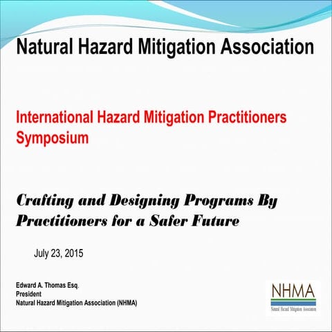 Crafting & Designing Programs by Practitioner's for a Safer Future