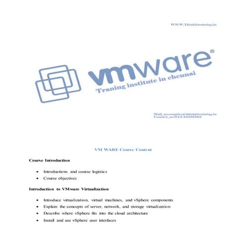 Vmware Training Institute in chennai 
