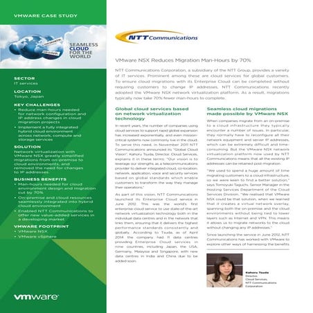 VMware NSX NTT Case Study