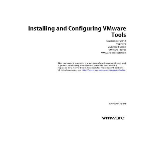 Vmware tools-installation-configuration