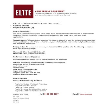 Elite Training Consultacy