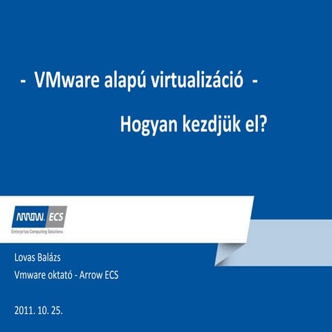 Vmware alapú virtualizáció