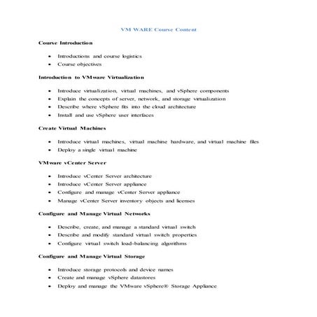 Vm ware course content (1)