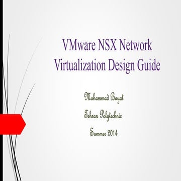 VMware NSX Network Virtualization Design Guide