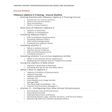 Vmware training course