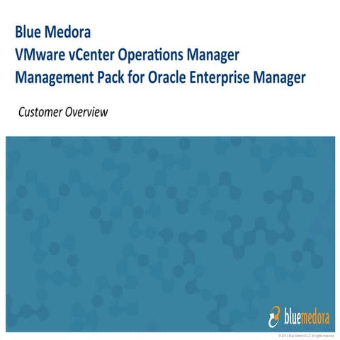 Blue Medora - VMware vRealize Operations Management Pack for Oracle Enterpris...