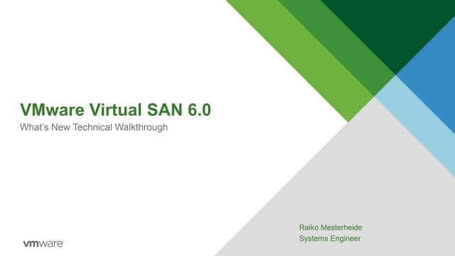 VMware virtual SAN 6 overview
