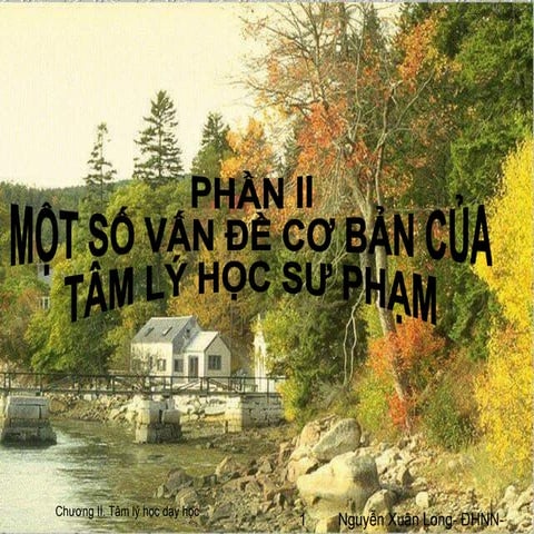 Vấn đề cơ bản của tâm lý học sư phạm