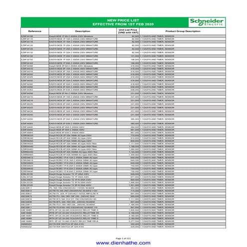 Vnd feb 2020 price list schneider (1)