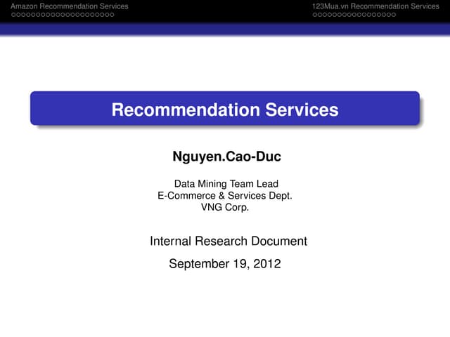 Recommendation Systems: Applying Am...