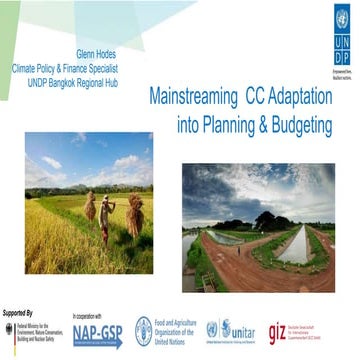 NAP Training Viet Nam - Mainstreaming Climate Change Adaptation into Planning...