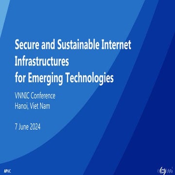 'Secure and Sustainable Internet Infrastructure for Emerging Technologies'