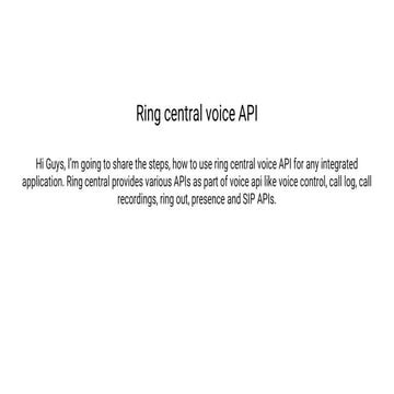 Ring central voice api