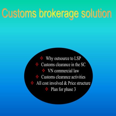 Vns customs brokerage solution