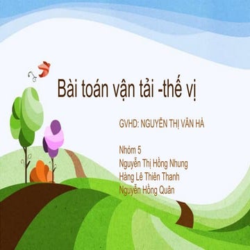 Vận tải thế vị - pp giá trị nhỏ nhất