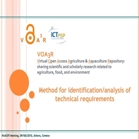 Voa3r Identification Analysis Technical Requirements