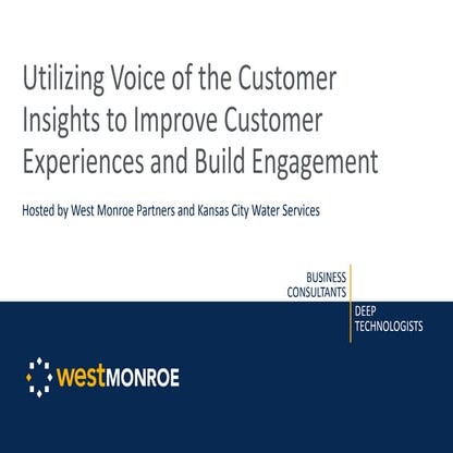 Utilizing Voice of the Customer Insights to Improve Customer Experiences and ...