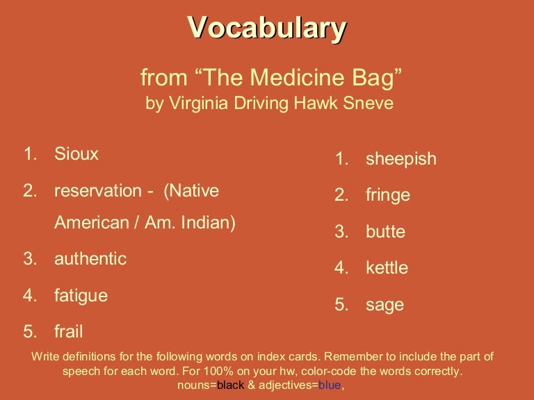 Vocab medicine bag