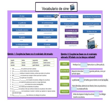 Vocab cine y ejercicios laurence con correccion