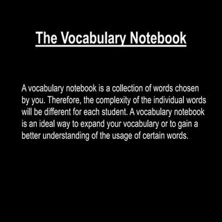 Vocab notebookeditbw