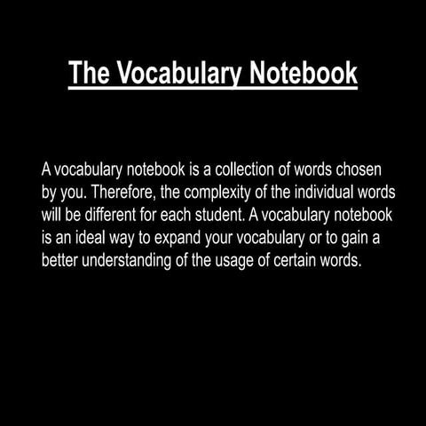 Vocab notebookeditbw